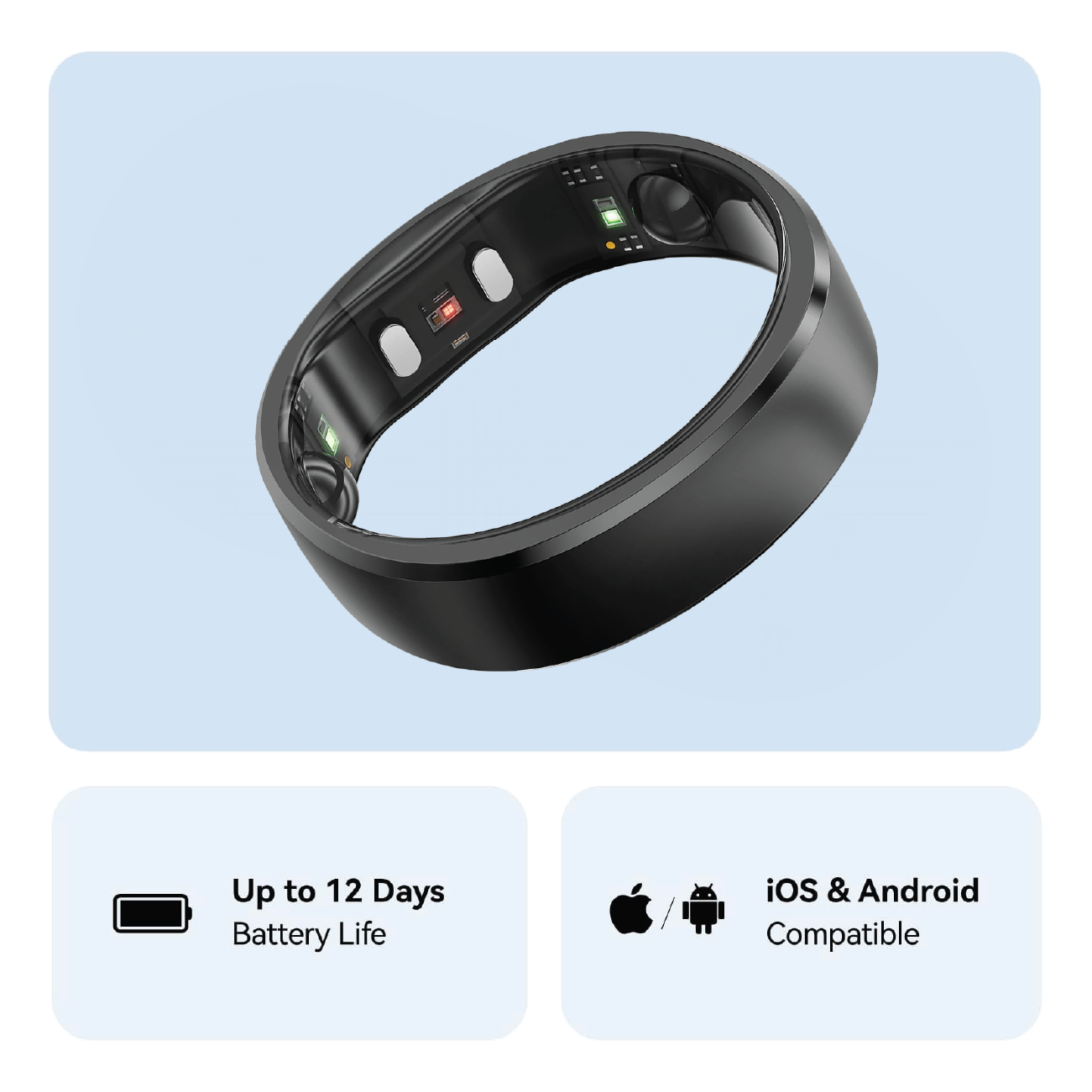 RingConn Smart Ring Gen 2 Matte Black