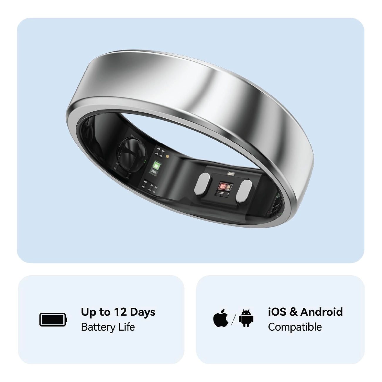 RingConn Smart Ring Gen 2 Future Silver